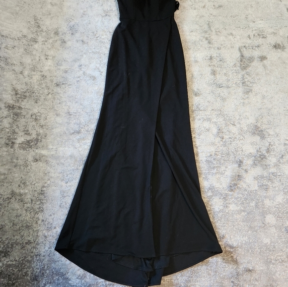 La Femme Black Strapless Gown Size 2 NWT - Picture 4 of 9